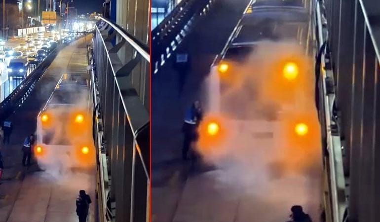 AVCILAR’DA METROBÜS YANGINI