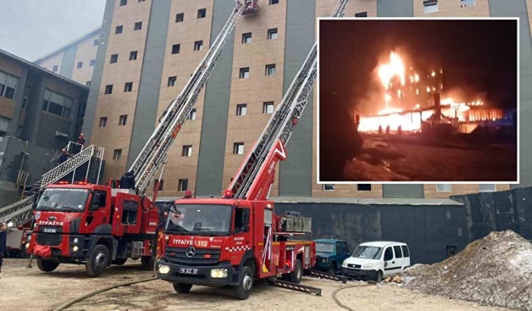 ULUDAĞ’DA KERVANSARAY OTEL YANGINI