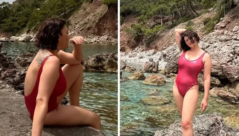 NURGÜL YEŞİLÇAY TATİL SEZONUNU AÇTI!