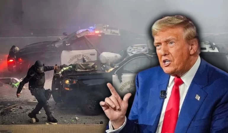 Trump’tan Los Angeles Çıkışı: “İç Savaş İstemiyorum