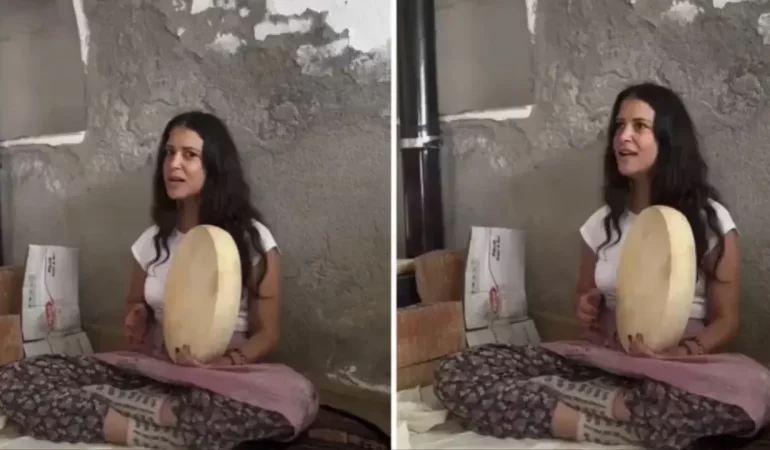 ELİF BOYNER KÖYDE İLAHİ SÖYLEDİ